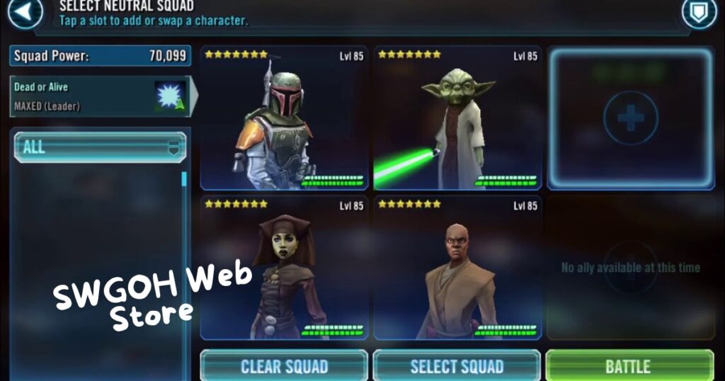 Understanding the SWGOH Web Store