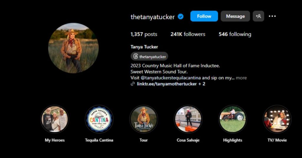 Tanya Tucker on Social Media